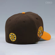 BOSTON BRUINS 1924-2024 CENTENNIAL MAHOGANY YUKON GOLD NEW ERA FITTED CAP