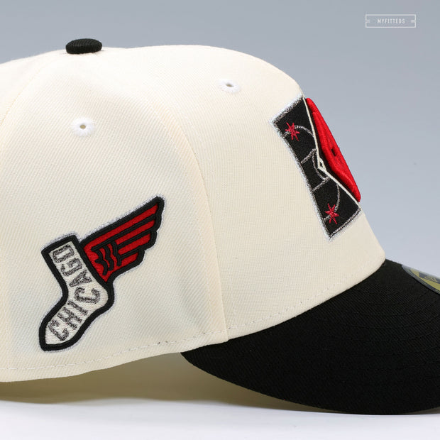 CHICAGO WHITE SOX 2025 CITY CONNECT OFF WHITE JET BLACK NEW ERA FITTED CAP
