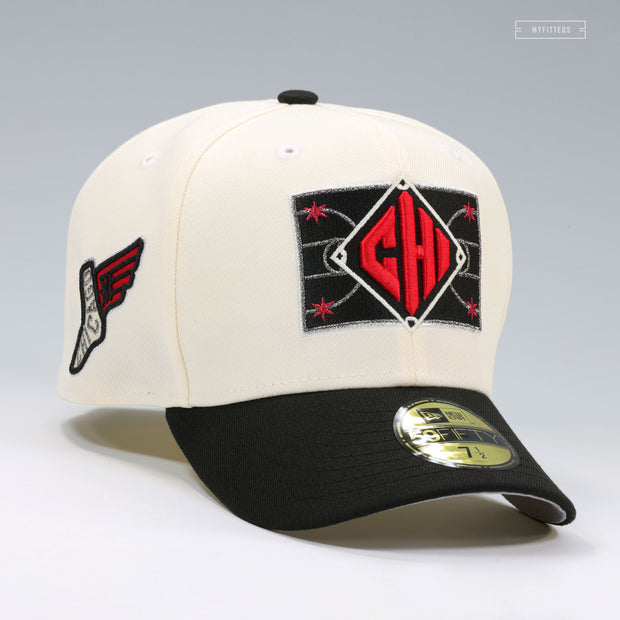 CHICAGO WHITE SOX 2025 CITY CONNECT OFF WHITE JET BLACK NEW ERA FITTED CAP