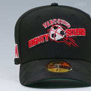 VANCOUVER EIGHTY SIXERS RETRO MLS JET BLACK RADIANT RED NEW ERA FITTED CAP