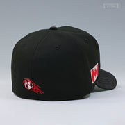 VANCOUVER EIGHTY SIXERS RETRO MLS JET BLACK RADIANT RED NEW ERA FITTED CAP