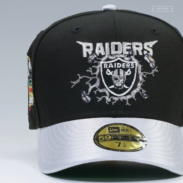LOS ANGELES RAIDERS 1983 NFL PRO-BOWL RIDE THE LIGHTNING INSPIRED NEW ERA FITTED CAP