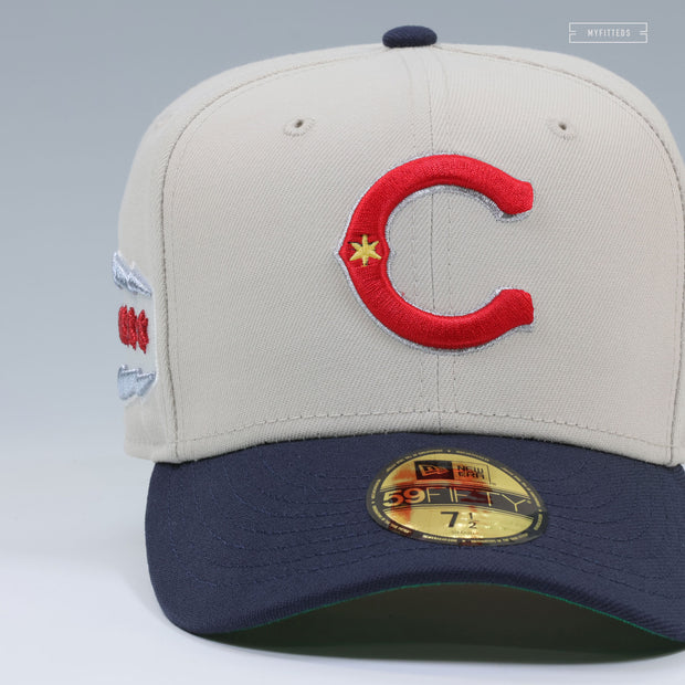 CHICAGO CUBS SWEET HOME CHICAGO SANDSTONE MIDNIGHT NAVY NEW ERA FITTED CAP