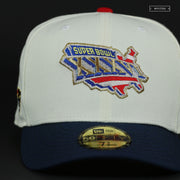 NEW ENGLAND PATRIOTS SUPER BOWL XXXVI OFF WHITE GO PATS NEW ERA FITTED CAP