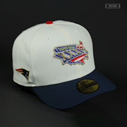 NEW ENGLAND PATRIOTS SUPER BOWL XXXVI OFF WHITE GO PATS NEW ERA FITTED CAP