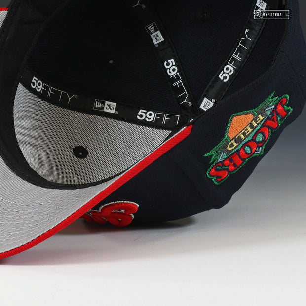 CLEVELAND INDIANS JACOBS FIELD TEAM COLOR 2 TONE NEW ERA FITTED CAP