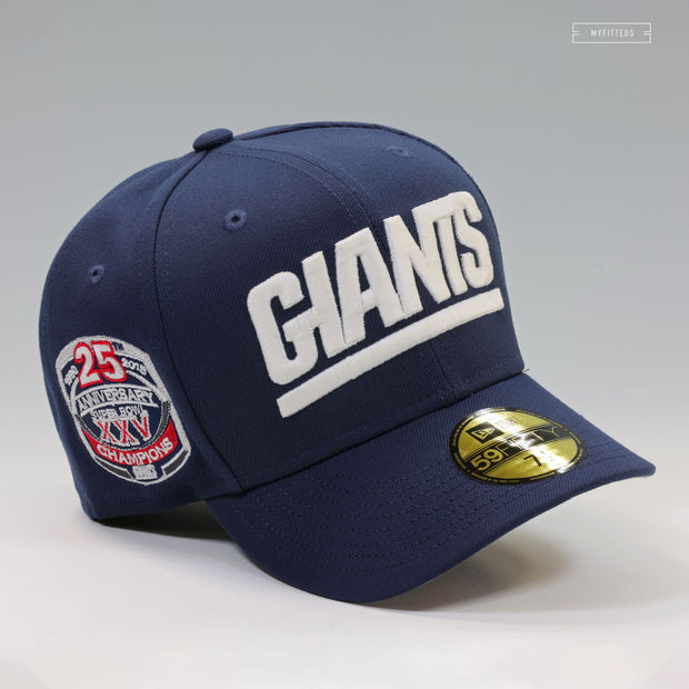 NEW YORK GIANTS SUPER BOWL XXV 25TH ANNIVERSARY GITD NIGHTSHADE NEW ERA FITTED CAP