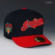 CLEVELAND INDIANS JACOBS FIELD TEAM COLOR 2 TONE NEW ERA FITTED CAP