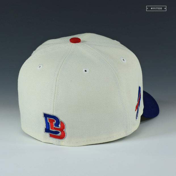 BUFFALO BILLS SUPER BOWL XXVIII LIGATURE REAR OFF WHITE NEW ERA FITTED CAP