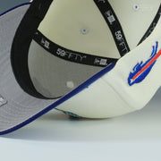 BUFFALO BILLS SUPER BOWL XXVIII LIGATURE REAR OFF WHITE NEW ERA FITTED CAP