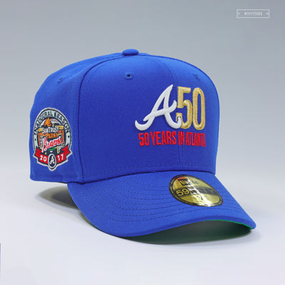 ATLANTA BRAVES 50 SEASONS IN ATLANTA 2017 SUNTRUST PARK INAUGURAL SEASON NEW ERA CAP