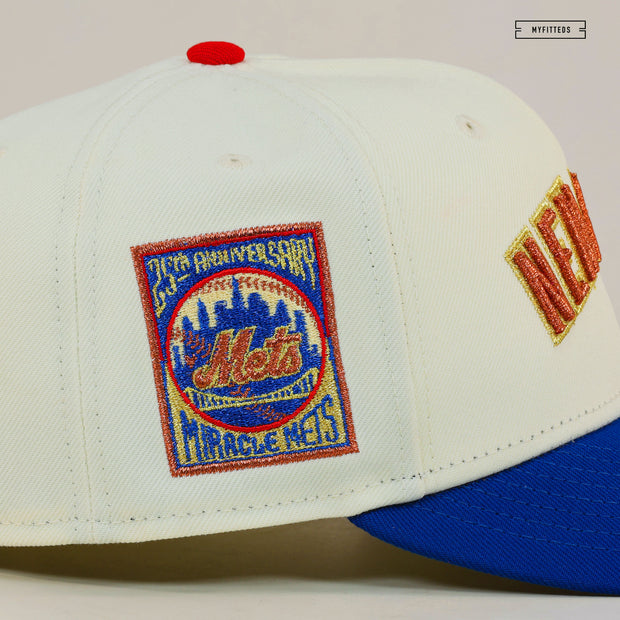 NEW YORK METS 25TH ANNIVERSARY MIRACLE METS "ROCKEFELLER CENTER" NEW ERA HAT