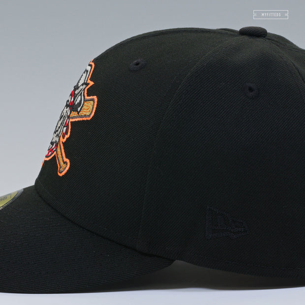 ERIE SEAWOLVES THE HOWLERS COME OUT AND PLAY-YAY WARRIORS INSPIRED NEW ERA FITTED CAP