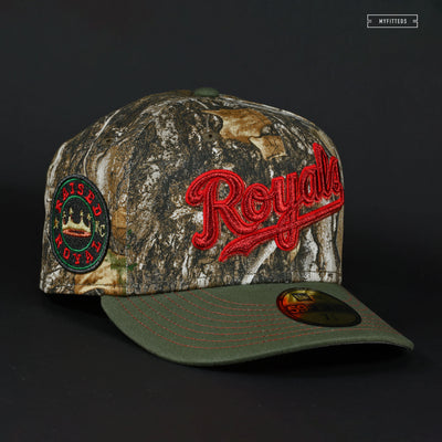KANSAS CITY ROYALS RAISED ROYAL RETURN OF THE JEDI REALTREE NEW ERA FITTED CAP