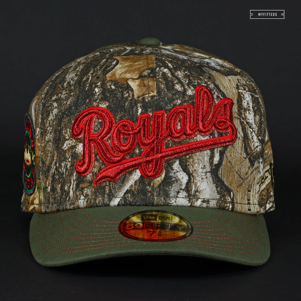 KANSAS CITY ROYALS RAISED ROYAL RETURN OF THE JEDI REALTREE NEW ERA FITTED CAP