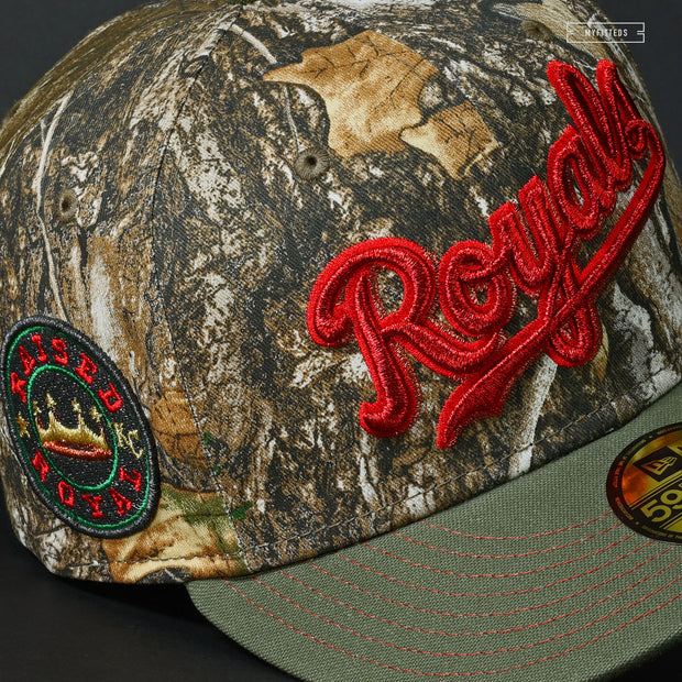 KANSAS CITY ROYALS RAISED ROYAL RETURN OF THE JEDI REALTREE NEW ERA FITTED CAP