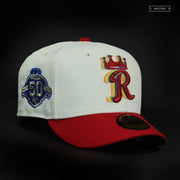 KANSAS CITY ROYALS 50TH ANNIVERSARY OFF WHITE NEW ERA FITTED CAP