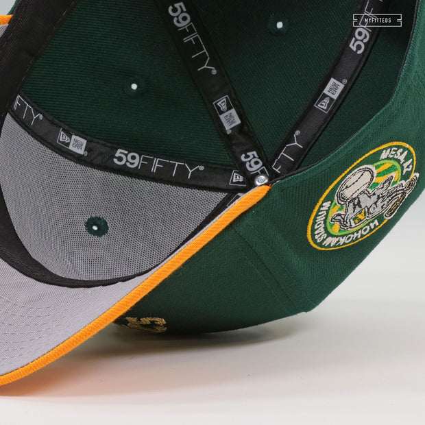 OAKLAND ATHLETICS HOHOKAM STADIUM MESA, AZ UPSIDE DOWN ARCH NEW ERA FITTED CAP