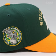 OAKLAND ATHLETICS HOHOKAM STADIUM MESA, AZ UPSIDE DOWN ARCH NEW ERA FITTED CAP