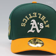 OAKLAND ATHLETICS HOHOKAM STADIUM MESA, AZ UPSIDE DOWN ARCH NEW ERA FITTED CAP