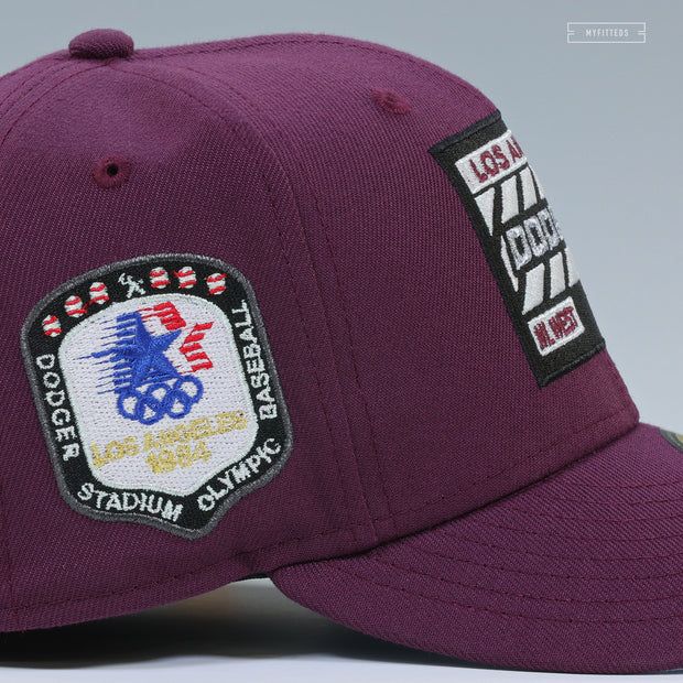 LOS ANGELES DODGERS HOLLYWOOD CHRONICLES 1984 OLYMPIC BASEBALL AUBERGINE NEW ERA CAP