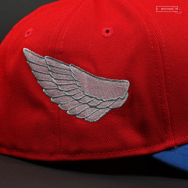 MILWAUKEE BREWERS WING CAP SCARLET BLUE SAPPHIRE NEW ERA FITTED CAP
