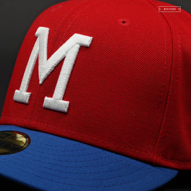 MILWAUKEE BREWERS WING CAP SCARLET BLUE SAPPHIRE NEW ERA FITTED CAP