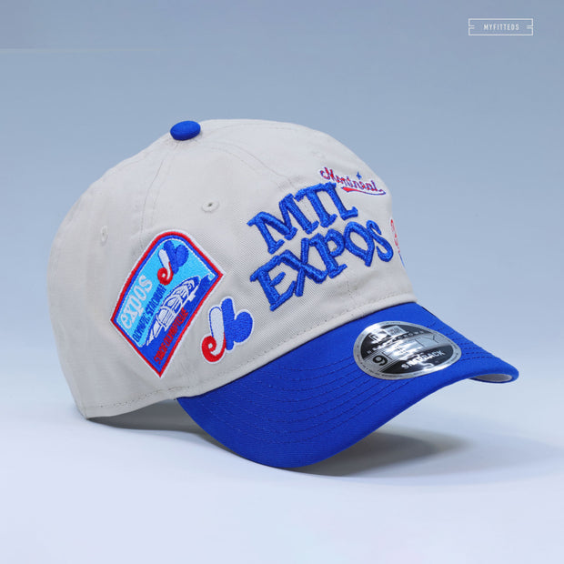 MONTREAL EXPOS GOOD RETRO COLLAGE 9FIFTY RETRO CROWN NEW ERA SNAPBACK HAT