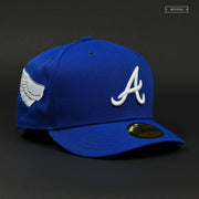 ATLANTA BRAVES WING CAP BLUE SAPPHIRE NEW ERA FITTED CAP