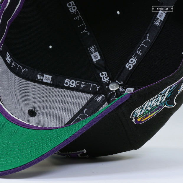 TAMPA BAY DEVIL RAYS RETRO STRIPED SWEATBAND NEW ERA FITTED CAP