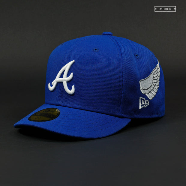 ATLANTA BRAVES WING CAP BLUE SAPPHIRE NEW ERA FITTED CAP
