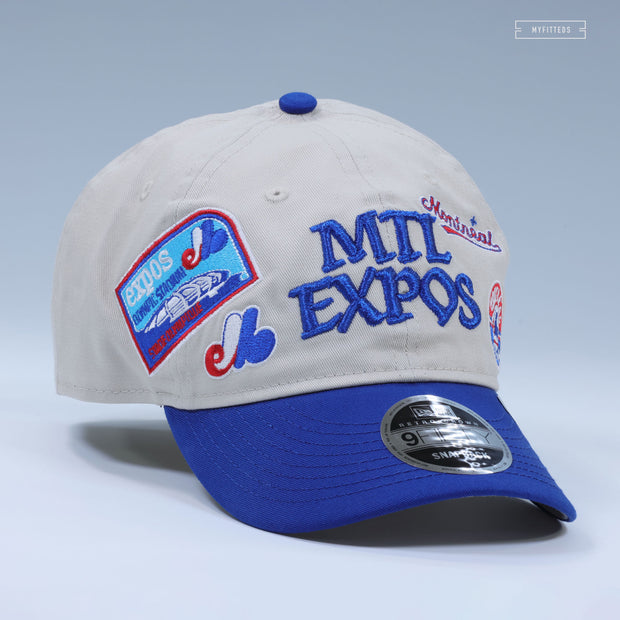 MONTREAL EXPOS GOOD RETRO COLLAGE 9FIFTY RETRO CROWN NEW ERA SNAPBACK HAT