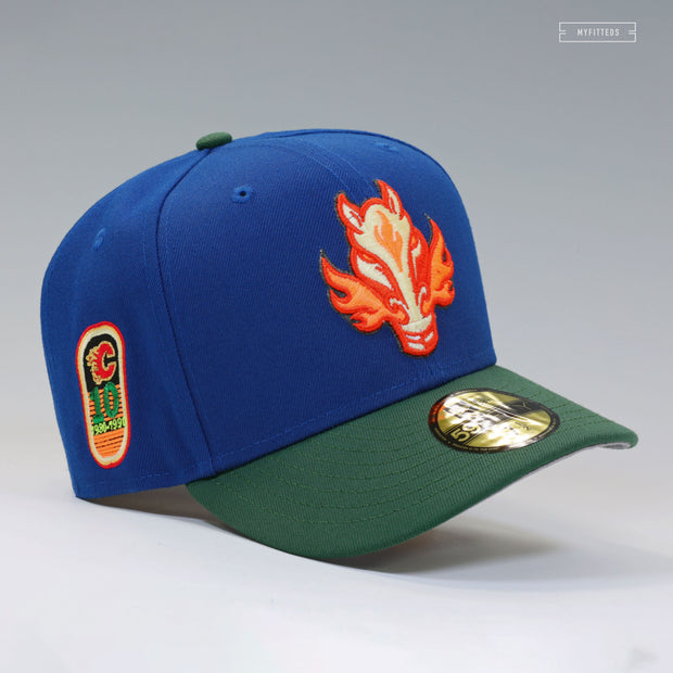 CALGARY FLAMES 10TH AND 20TH ANNIVERSARY PONYTA INSPIRED NEW ERA FITTED CAP
