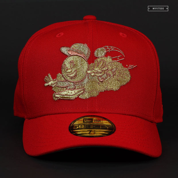 CINCINNATI REDS THE RUNNING MAN GOLDEN MARIO NEW ERA FITTED CAP