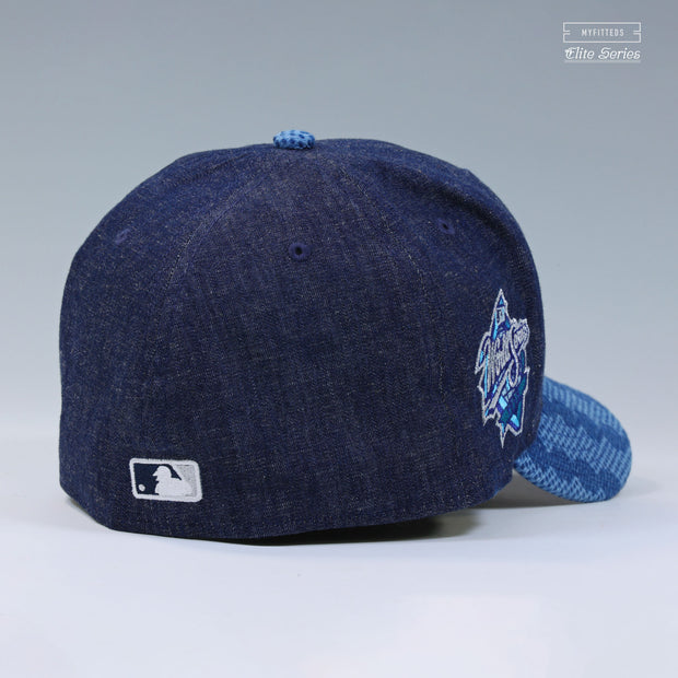 NEW YORK YANKEES 1998 WORLD SERIES WOVEN WASHI SASHIKO DENIM ELITE SERIES NEW ERA FITTED CAP
