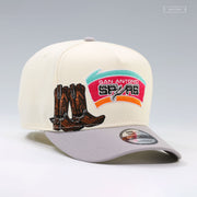 SAN ANTONIO SPURS COWBOY BOOTS OFF WHITE 9FIFTY A-FRAME NEW ERA SNAPBACK HAT