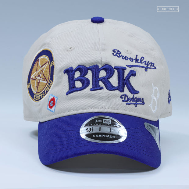 BROOKLYN DODGERS GOOD RETRO COLLAGE 9FIFTY RETRO CROWN NEW ERA SNAPBACK HAT