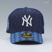 NEW YORK YANKEES 1998 WORLD SERIES WOVEN WASHI SASHIKO DENIM ELITE SERIES NEW ERA FITTED CAP