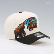 VANCOUVER GRIZZLIES GROWLING GRIZZLY OFF WHITE 9FIFTY A-FRAME NEW ERA SNAPBACK