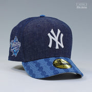 NEW YORK YANKEES 1998 WORLD SERIES WOVEN WASHI SASHIKO DENIM ELITE SERIES NEW ERA FITTED CAP