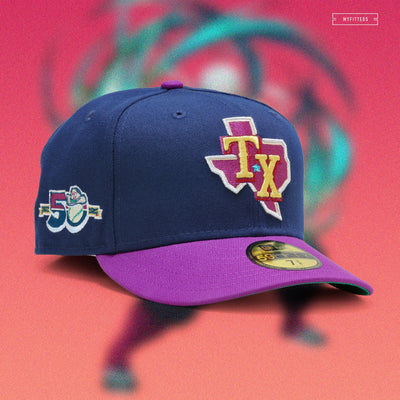 TEXAS RANGERS 50TH ANNIVERSARY "TENGEN UZUI INSPIRED" NEW ERA FITTED CAP