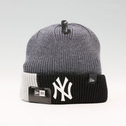 NEW YORK YANKEES BLOCK KNIT MERINO WOOL CUFFED SKULLY WINTER HAT
