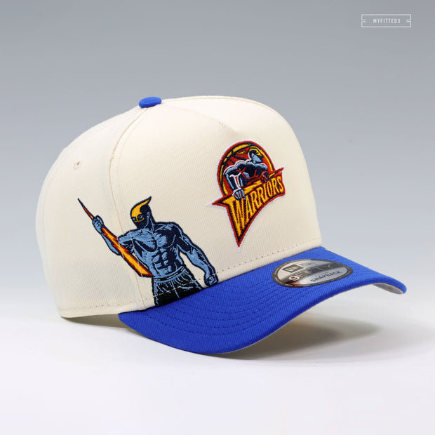 GOLDEN STATE WARRIORS NBA HARDWOOD CLASSICS OFF WHITE 9FIFTY A-FRAME NEW ERA SNAPBACK