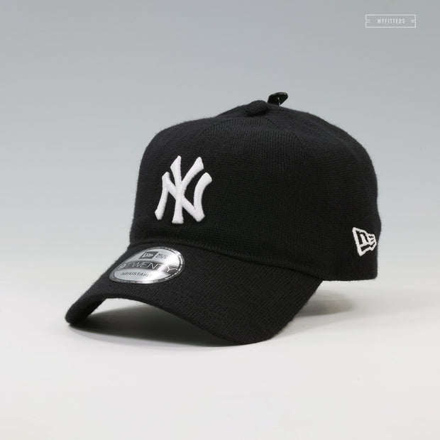 NEW YORK YANKEES MERINO WOOL KNITTED 9TWENTY UNSTRUCTURED NEW ERA STRAPBACK HAT