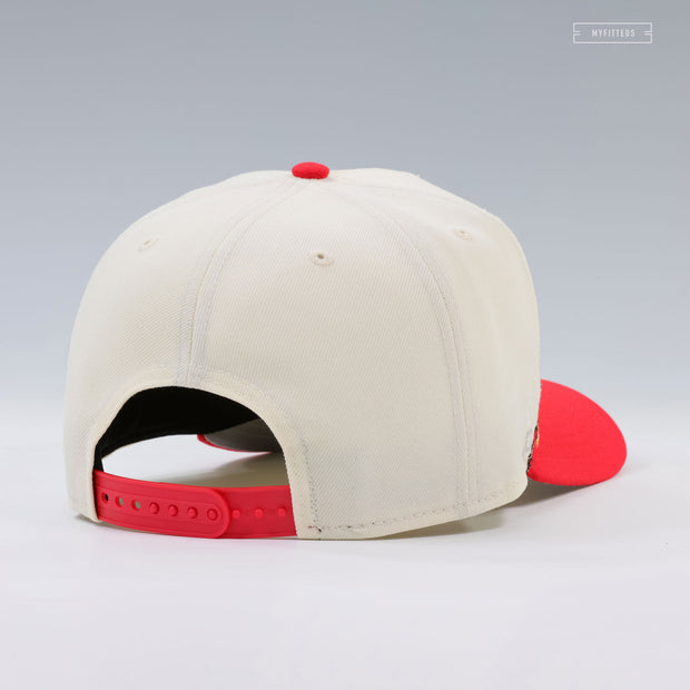 HOUSTON ROCKETS NBA HARDWOOD CLASSICS OFF WHITE 9FIFTY A-FRAME NEW ERA SNAPBACK
