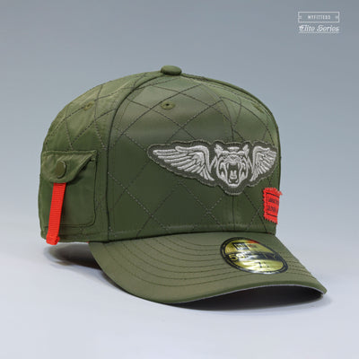 LAKELAND FLYING TIGERS BOMBER FLIGHT READY TRAVIS SCOTT AJ VI INSPIRED ELITE SERIES NEW ERA FITTED CAP