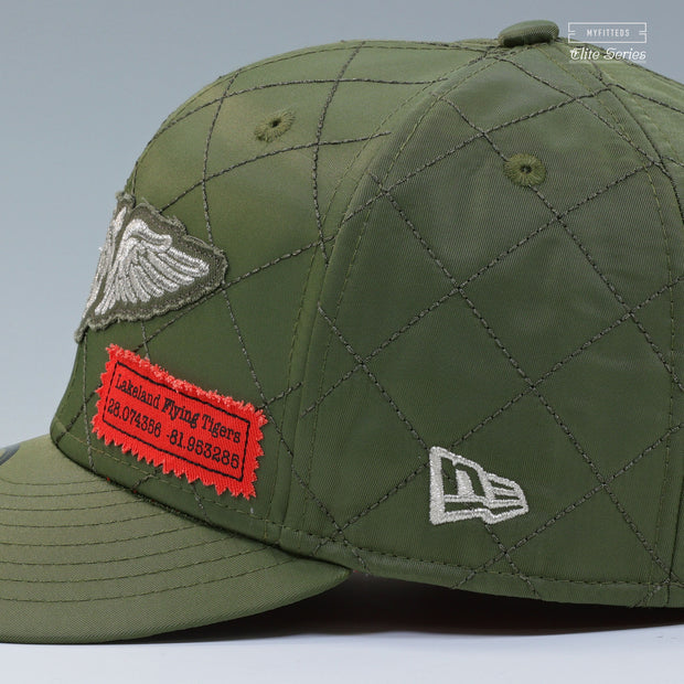 LAKELAND FLYING TIGERS BOMBER FLIGHT READY TRAVIS SCOTT AJ VI INSPIRED ELITE SERIES NEW ERA FITTED CAP