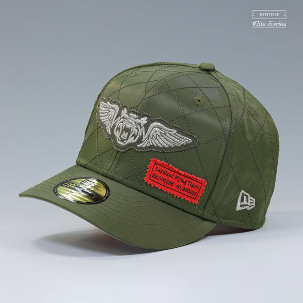 LAKELAND FLYING TIGERS BOMBER FLIGHT READY TRAVIS SCOTT AJ VI INSPIRED ELITE SERIES NEW ERA FITTED CAP