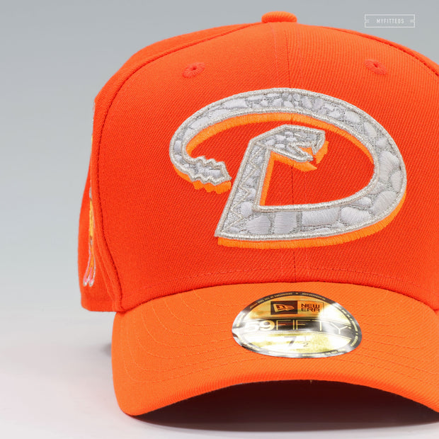 ARIZONA DIAMONDBACKS 1998 INAUGURAL SEASON THE ORANGE MAMBA NEW ERA FITTED CAP