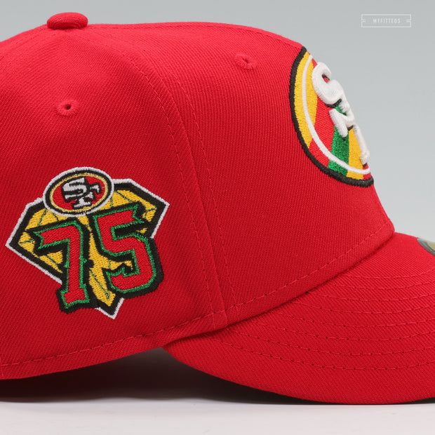 SAN FRANCISCO 49ERS 75TH ANNIVERSARY FRUIT STRIPE GUM INSPIRED NEW ERA FITTED CAP